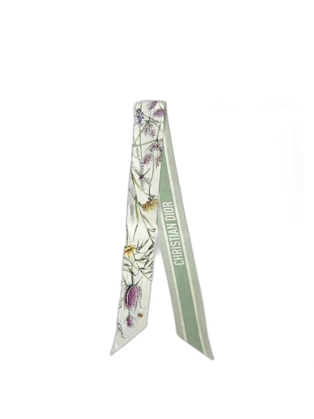 Dior Ribbon Scarf Mitzah White Light Green - Picture 1 of 5